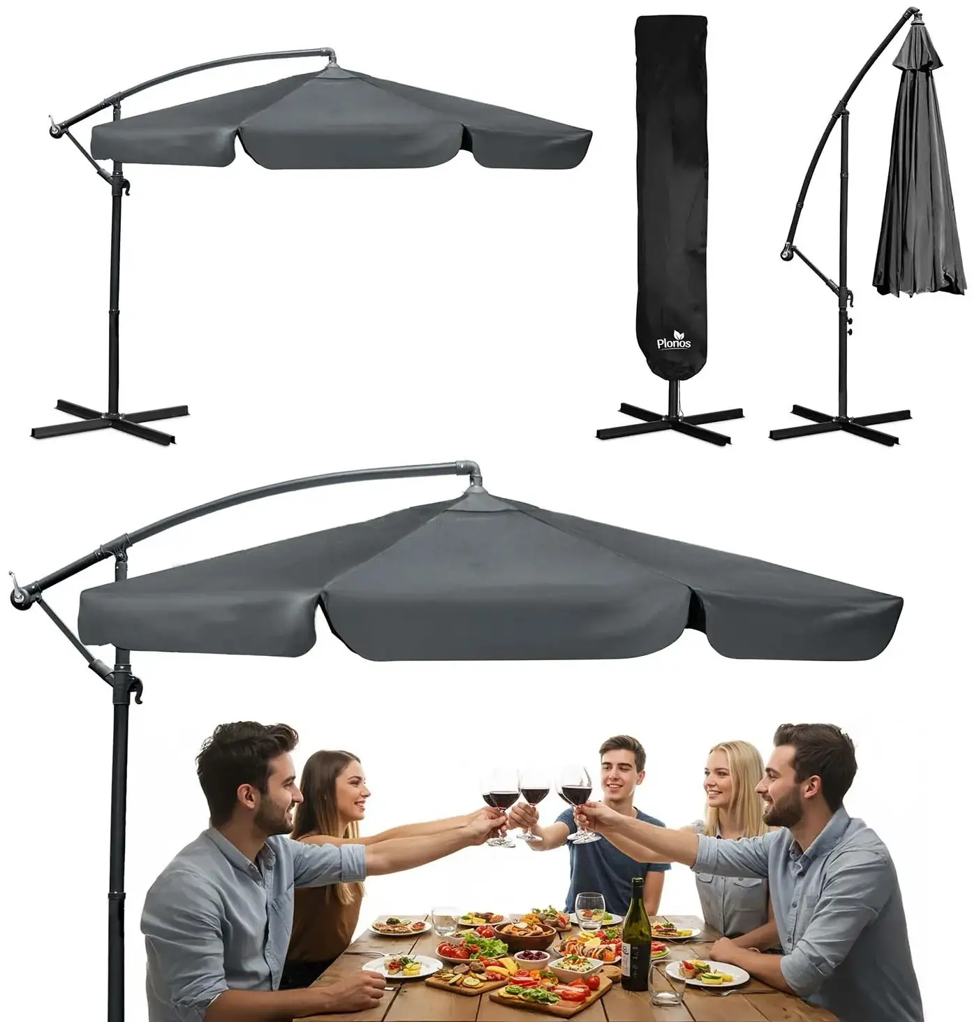 Зонт от солнца Plonos PL-880 488000 (Dark Grey) - 5