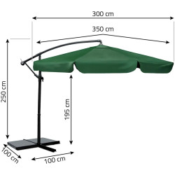 Зонт от солнца Plonos PL-880 488001 (Green/Black) Thumb