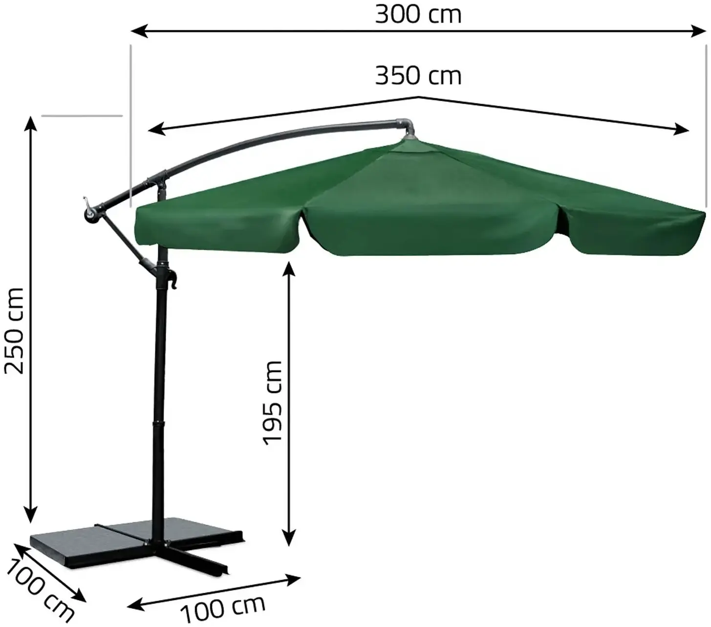 Зонт от солнца Plonos PL-880 488001 (Green/Black) - 2