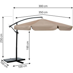 Umbrela de soare Plonos PL-880 488003 (Beige) Thumb