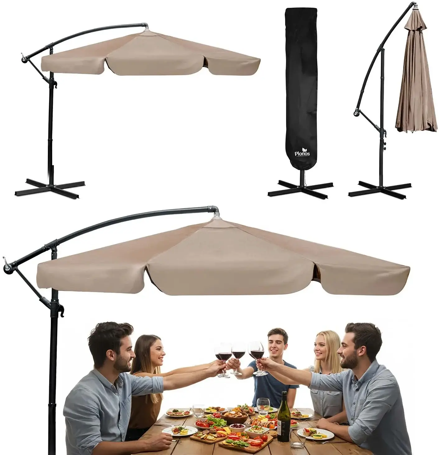 Umbrela de soare Plonos PL-880 488003 (Beige) - 5