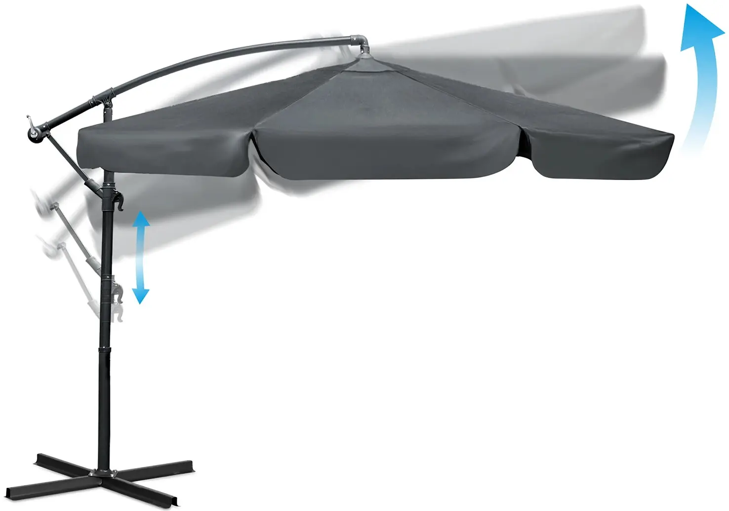 Umbrela de soare Plonos PL-881 488100 350cm (Gray Dark) - 2