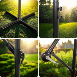 Umbrela de soare Plonos PL-881 488100 350cm (Gray Dark) Thumb