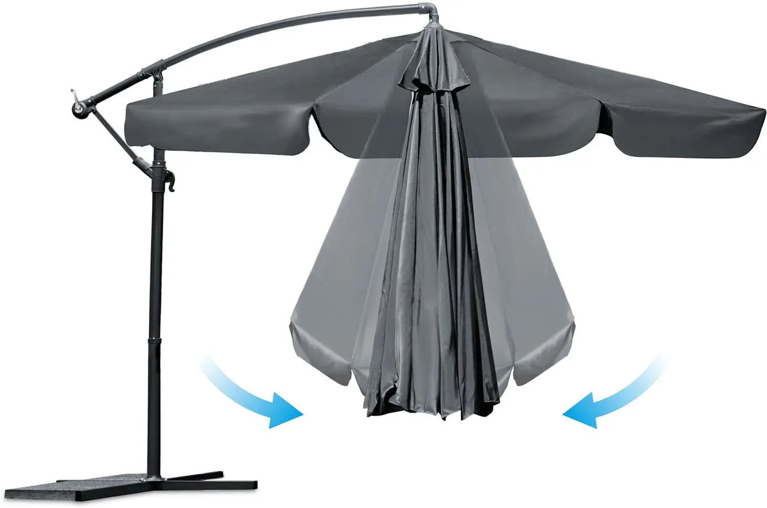 Umbrela de soare Plonos PL-881 488100 350cm (Gray Dark) - 4