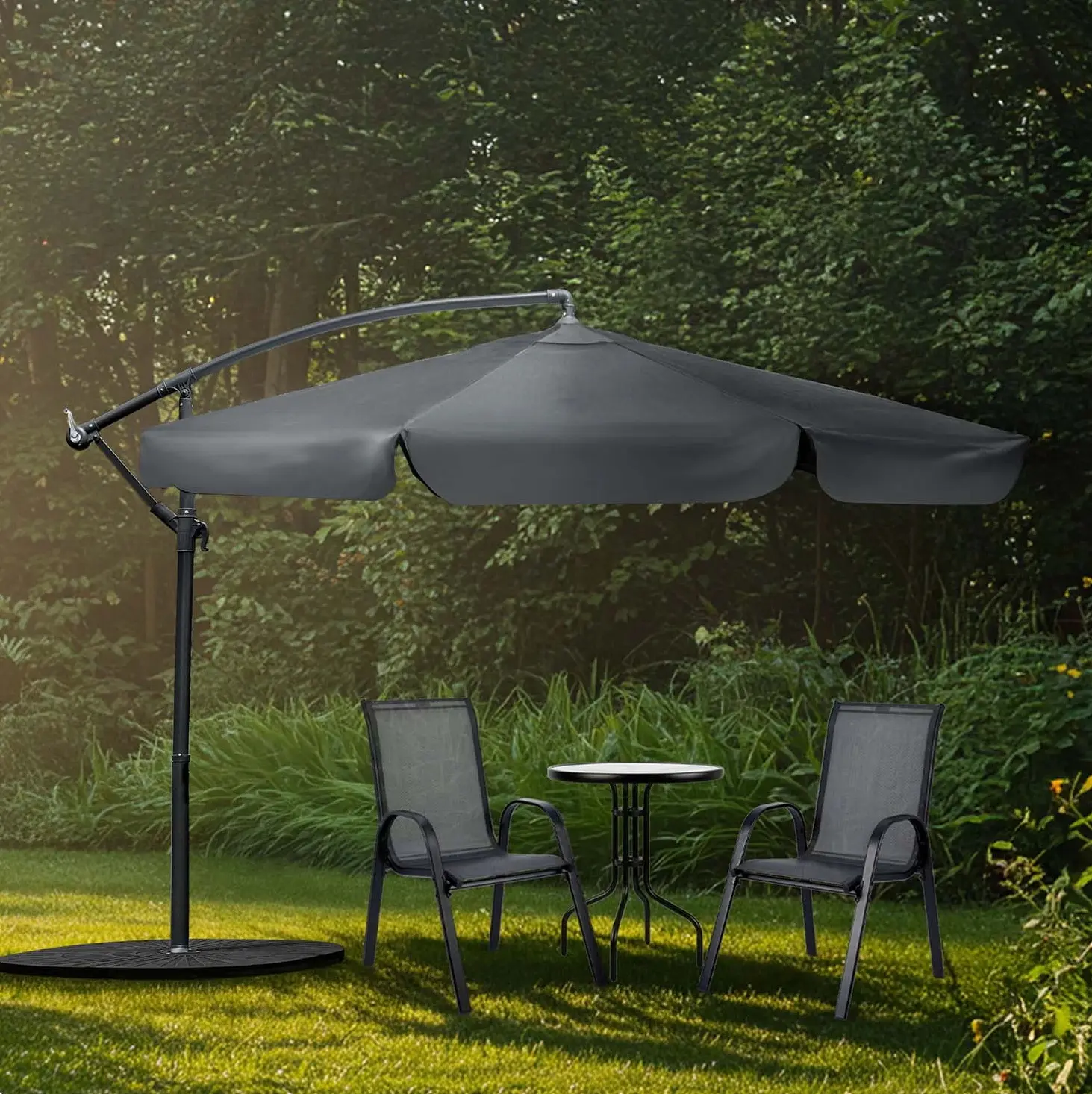 Umbrela de soare Plonos PL-881 488100 350cm (Gray Dark) - 6