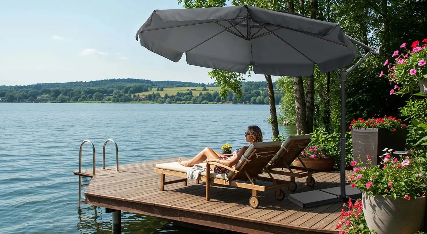 Umbrela de soare Plonos PL-881 488100 350cm (Gray Dark) - 8