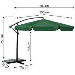 Зонт от солнца Plonos PL-881 488101 350cm (Green) Thumb