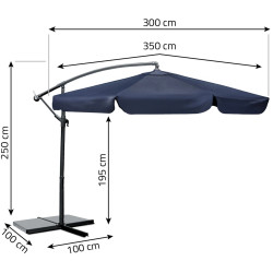 Umbrela de soare Plonos PL-881 488102 350cm (Blue) Thumb