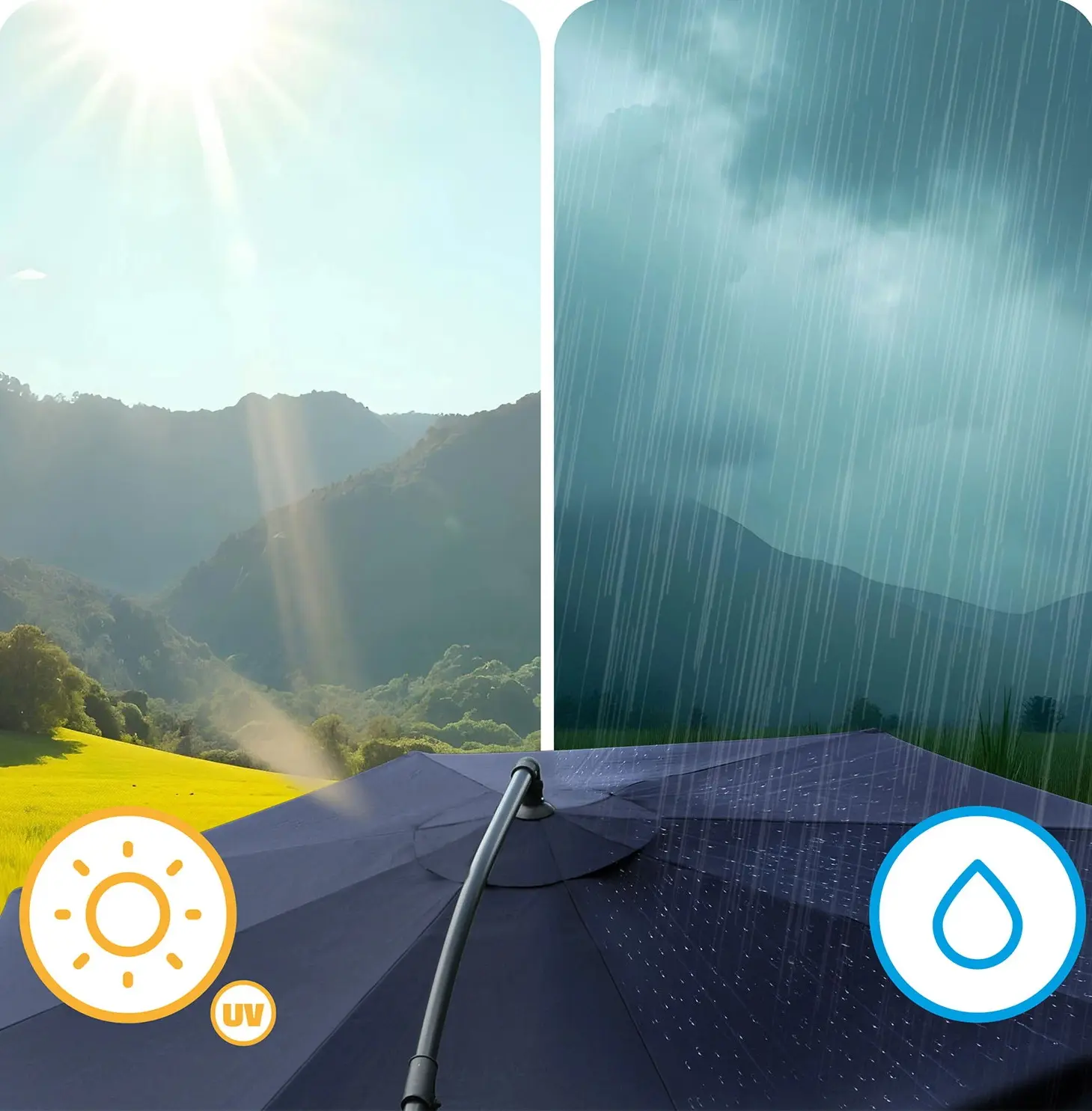 Umbrela de soare Plonos PL-881 488102 350cm (Blue) - 6