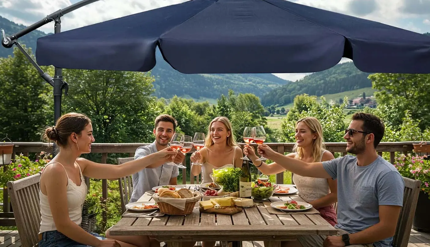 Umbrela de soare Plonos PL-881 488102 350cm (Blue) - 7