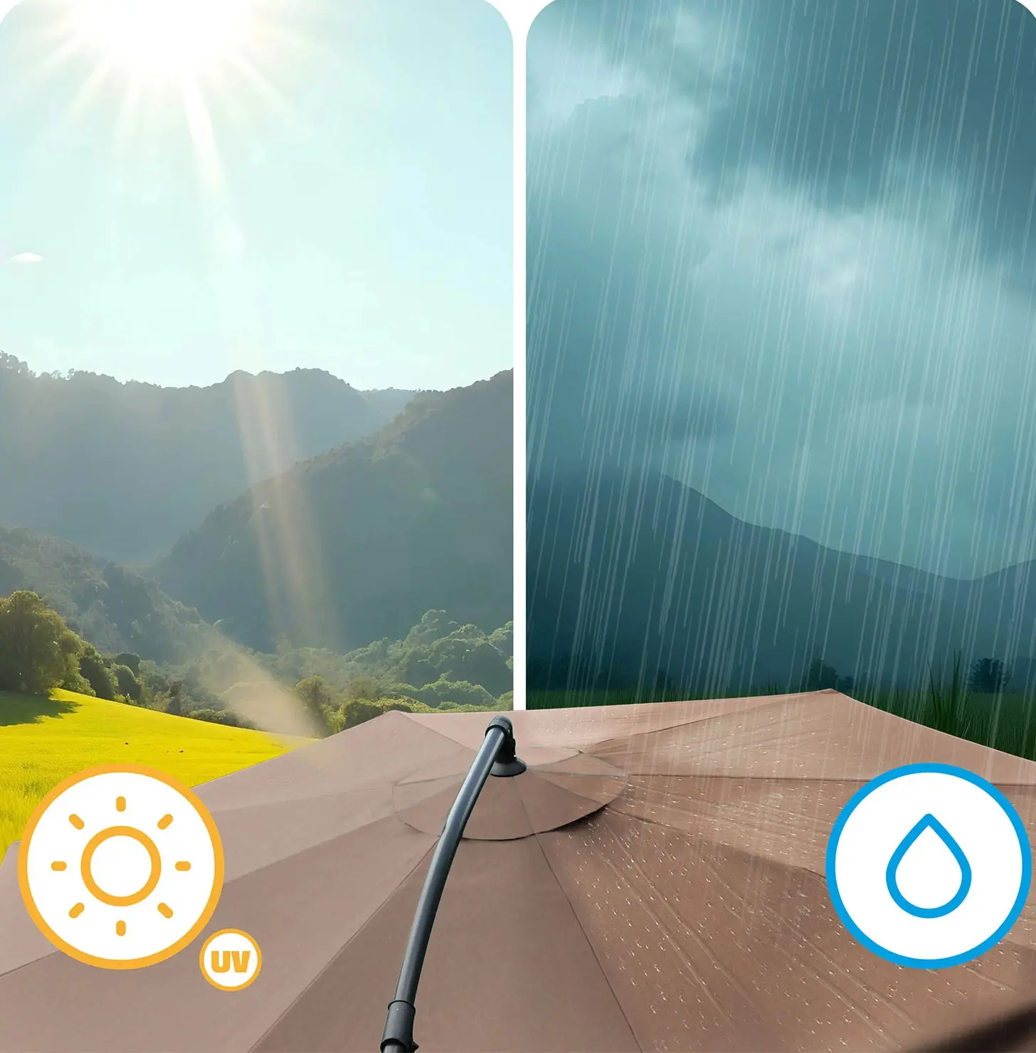 Umbrela de soare Plonos PL-881 488103 350cm (Beige) - 5