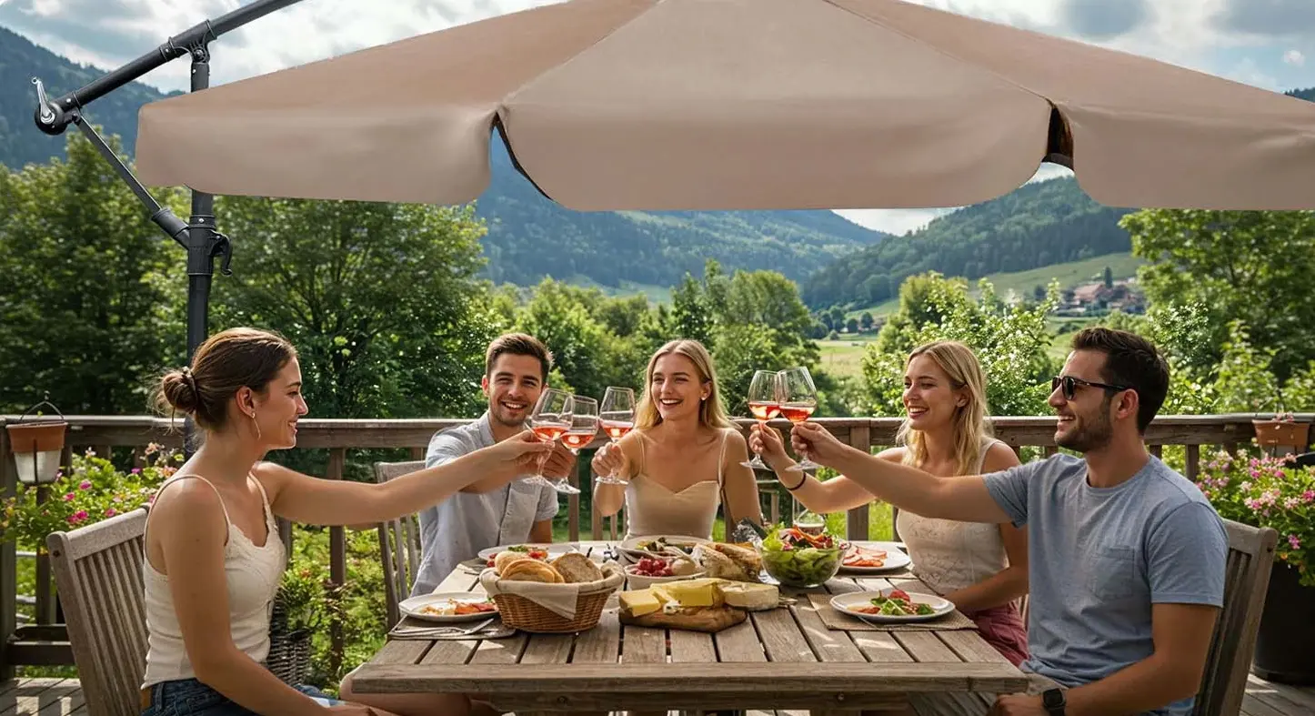 Umbrela de soare Plonos PL-881 488103 350cm (Beige) - 6