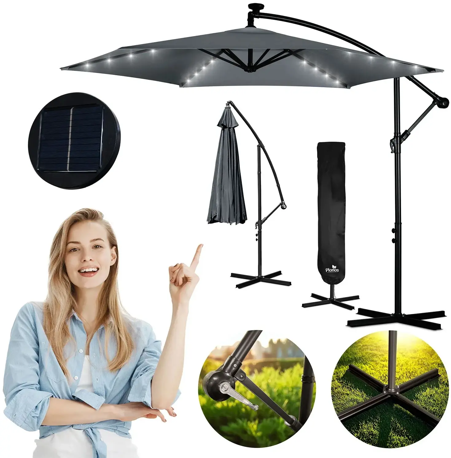 Зонт от солнца Plonos PL-882 488200 (Dark Grey) - 16