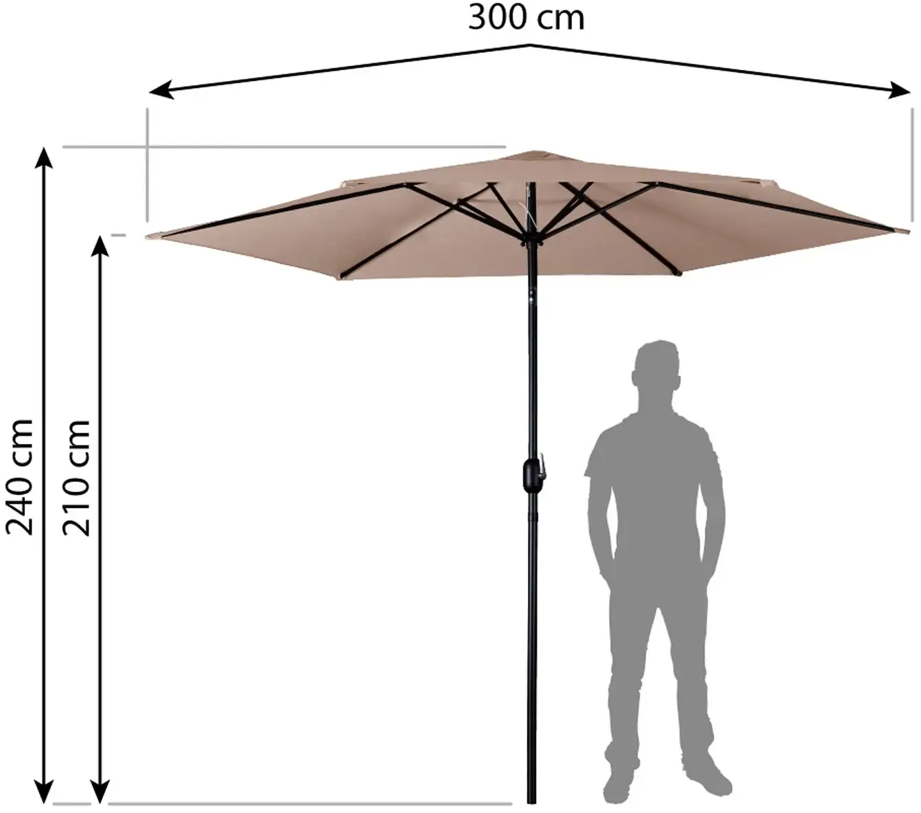 Зонт от солнца Plonos PL-884 488402 (Beige Sand) - 3