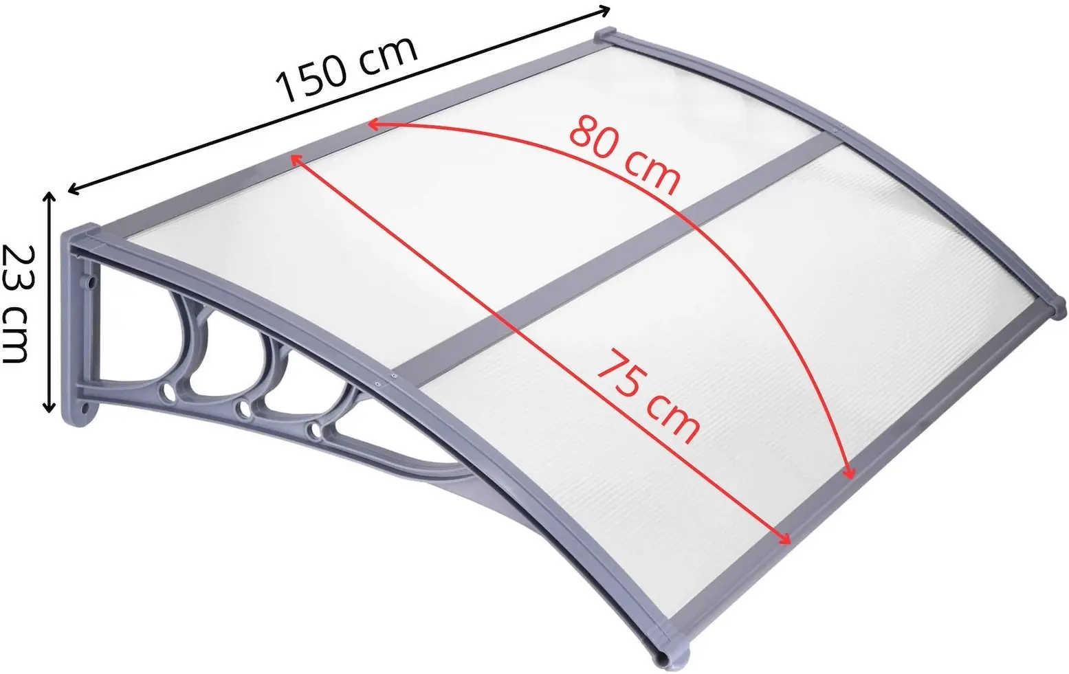 Copertina Springos Polyroof HA7477 (Transparent/Grey) - 8
