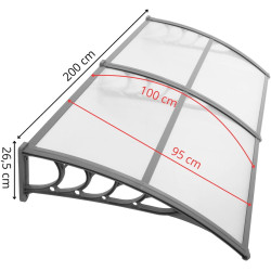 Маркиза Springos Polyroof HA7479 (Transparent/Grey) Thumb