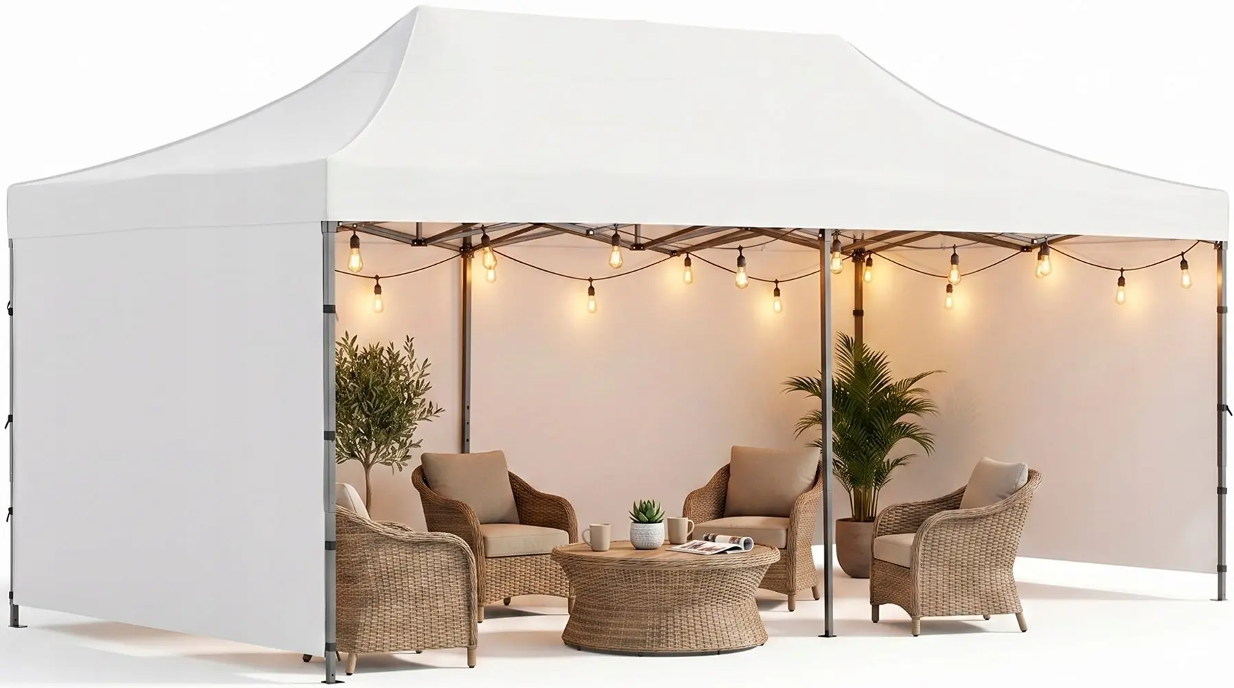 Pavilion de gradina Springos GP0006 (White) - 2