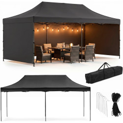 Pavilion de gradina Springos GP0008 (Black) Thumb