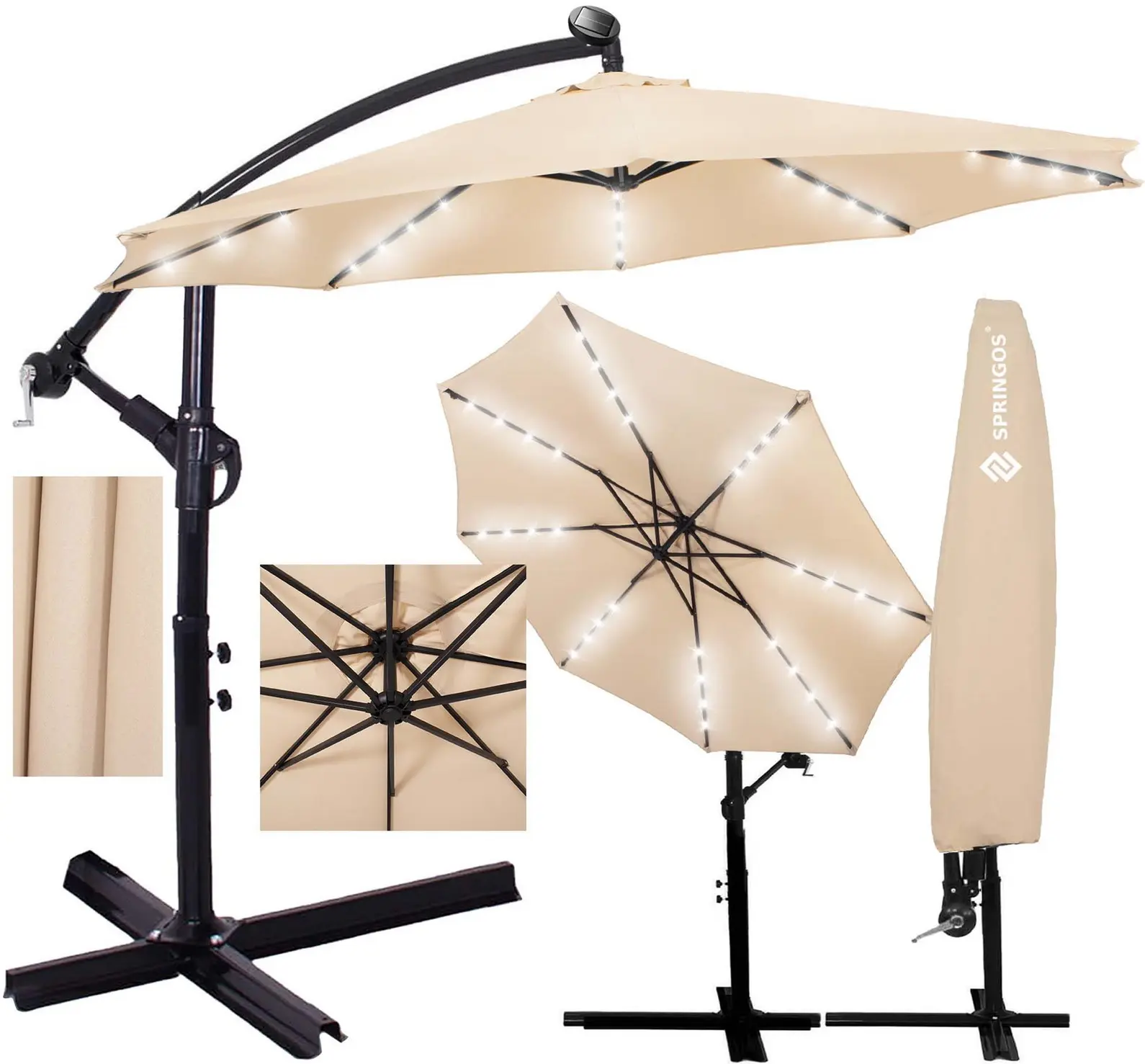 Umbrela de soare Springos Atena GU0047 (Beige) - 2