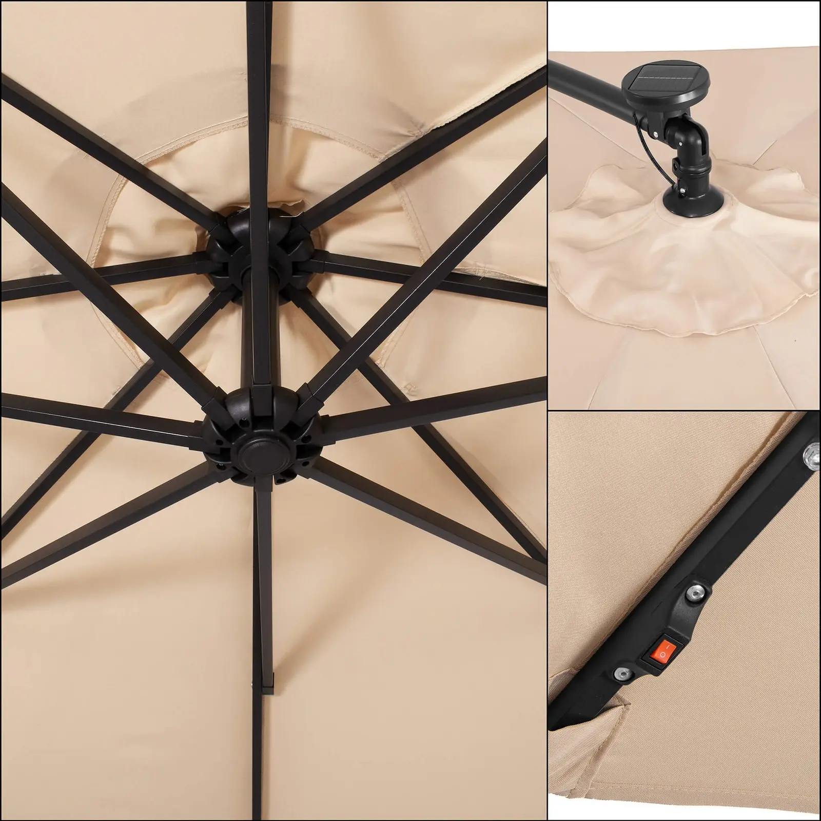 Umbrela de soare Springos Atena GU0047 (Beige) - 5