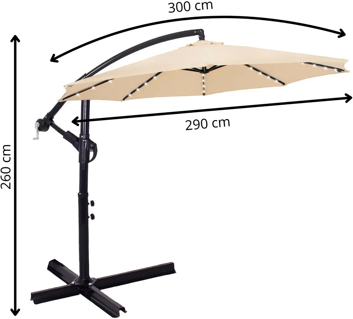 Umbrela de soare Springos Atena GU0047 (Beige) - 9