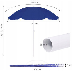 Зонт от солнца Springos BU0022 (Blue) Thumb