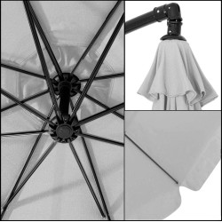 Umbrela de soare Springos Casablanca GU0042 (Light Gray) Thumb