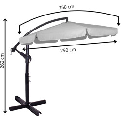 Umbrela de soare Springos Casablanca GU0042 (Light Gray) Thumb