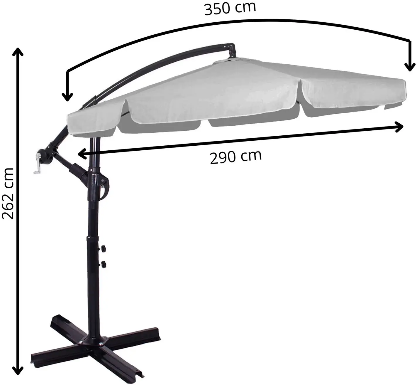 Umbrela de soare Springos Casablanca GU0042 (Light Gray) - 9