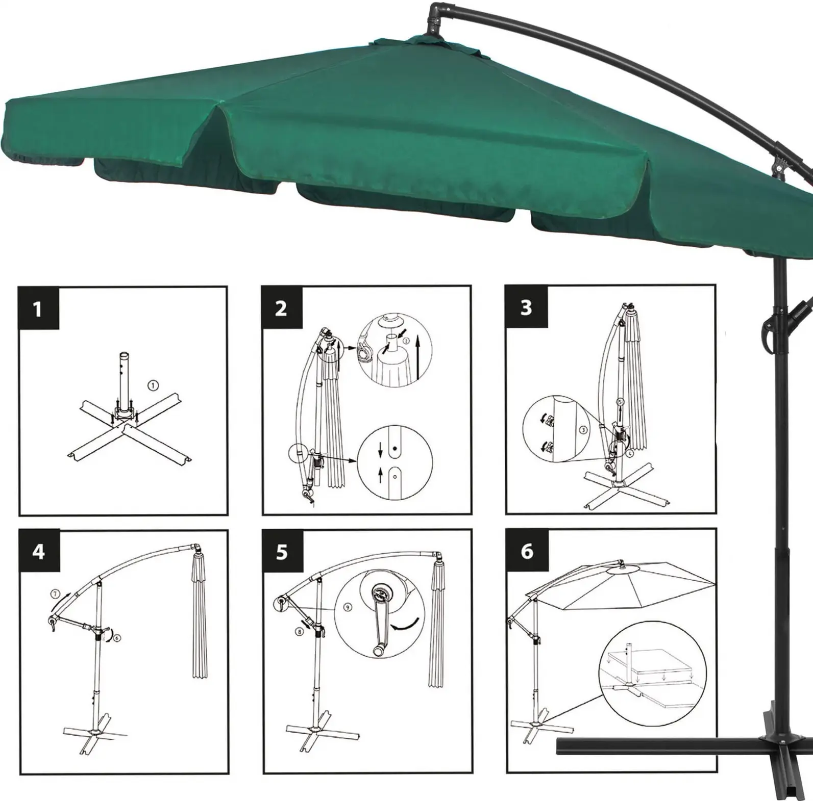 Зонт от солнца Springos Casablanca GU0043 (Green) - 7