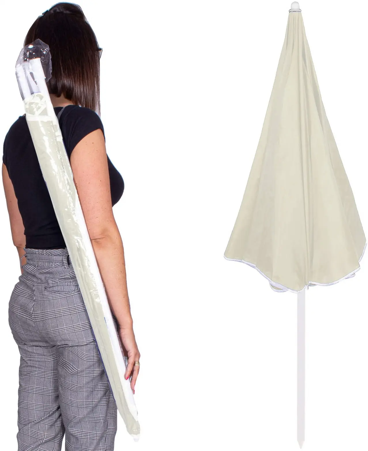 Umbrela de soare Springos Classic BU0024 (Beige) - 3