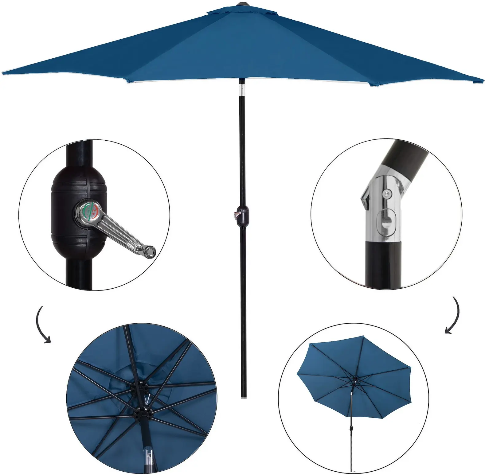 Umbrela de soare Springos GU0035 (Blue) - 4