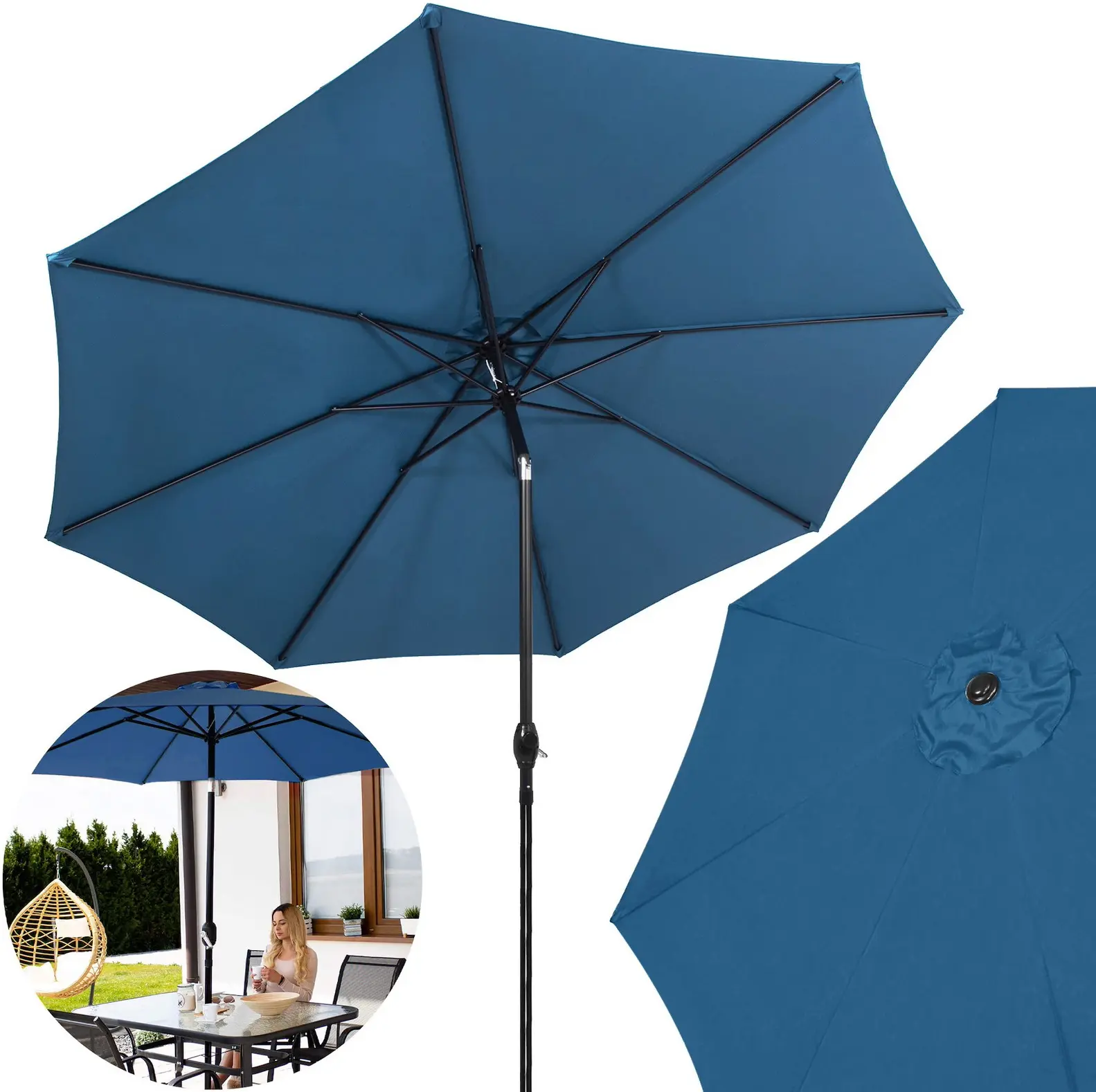 Umbrela de soare Springos GU0035 (Blue) - 5