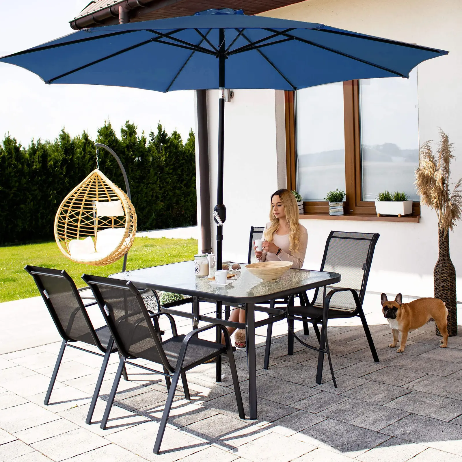 Umbrela de soare Springos GU0035 (Blue) - 9