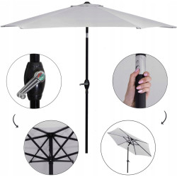 Umbrela de soare Springos Sunny GU0022 (Light Gray) Thumb