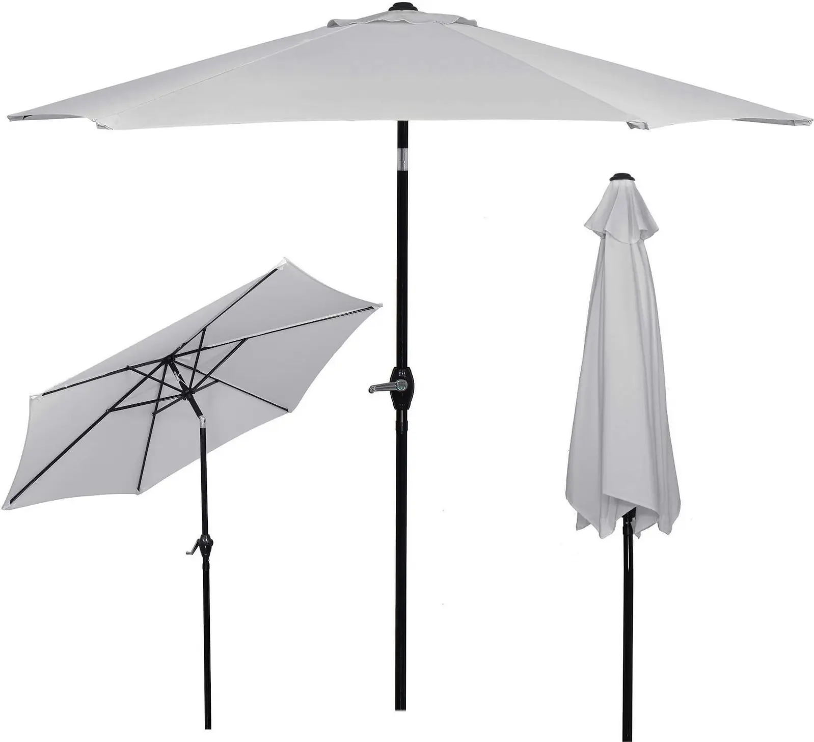 Umbrela de soare Springos Sunny GU0022 (Light Gray) - 4