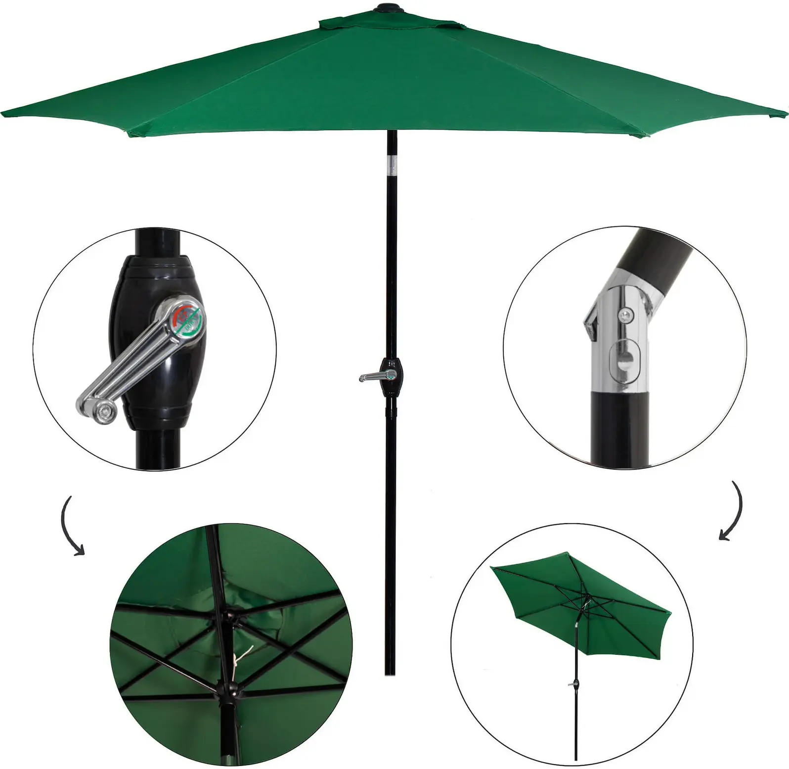 Umbrela de soare Springos Sunny GU0033 (Green) - 2