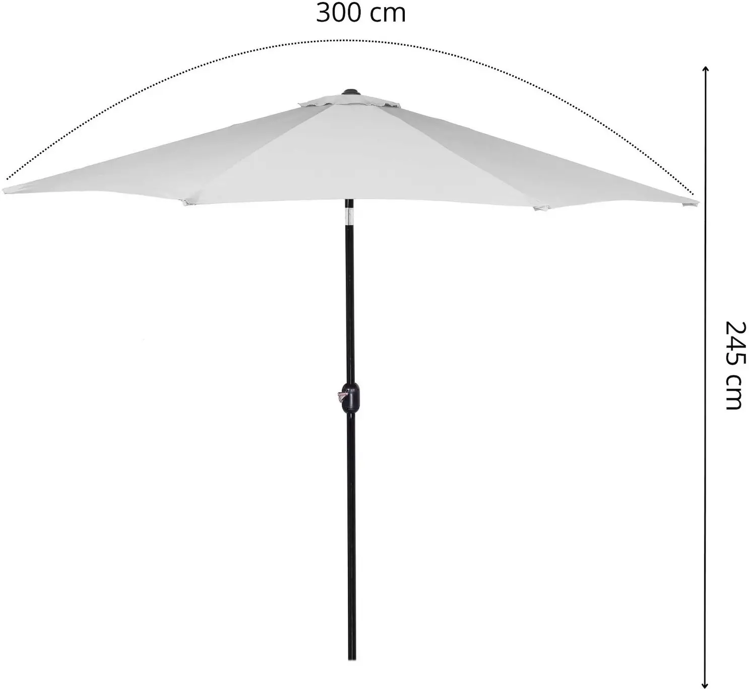 Зонт от солнца Springos Sunny GU0034 (Light Gray) - 8