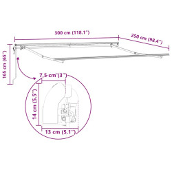 Маркиза выдвижная VidaXL 3214970 300x250 (Burgundy) Thumb