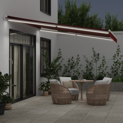 Copertina retractabila VidaXL 3214974 LED 400x300 (Burgundy) Thumb