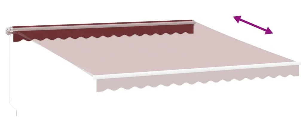 Copertina retractabila VidaXL 3214974 LED 400x300 (Burgundy) - 4