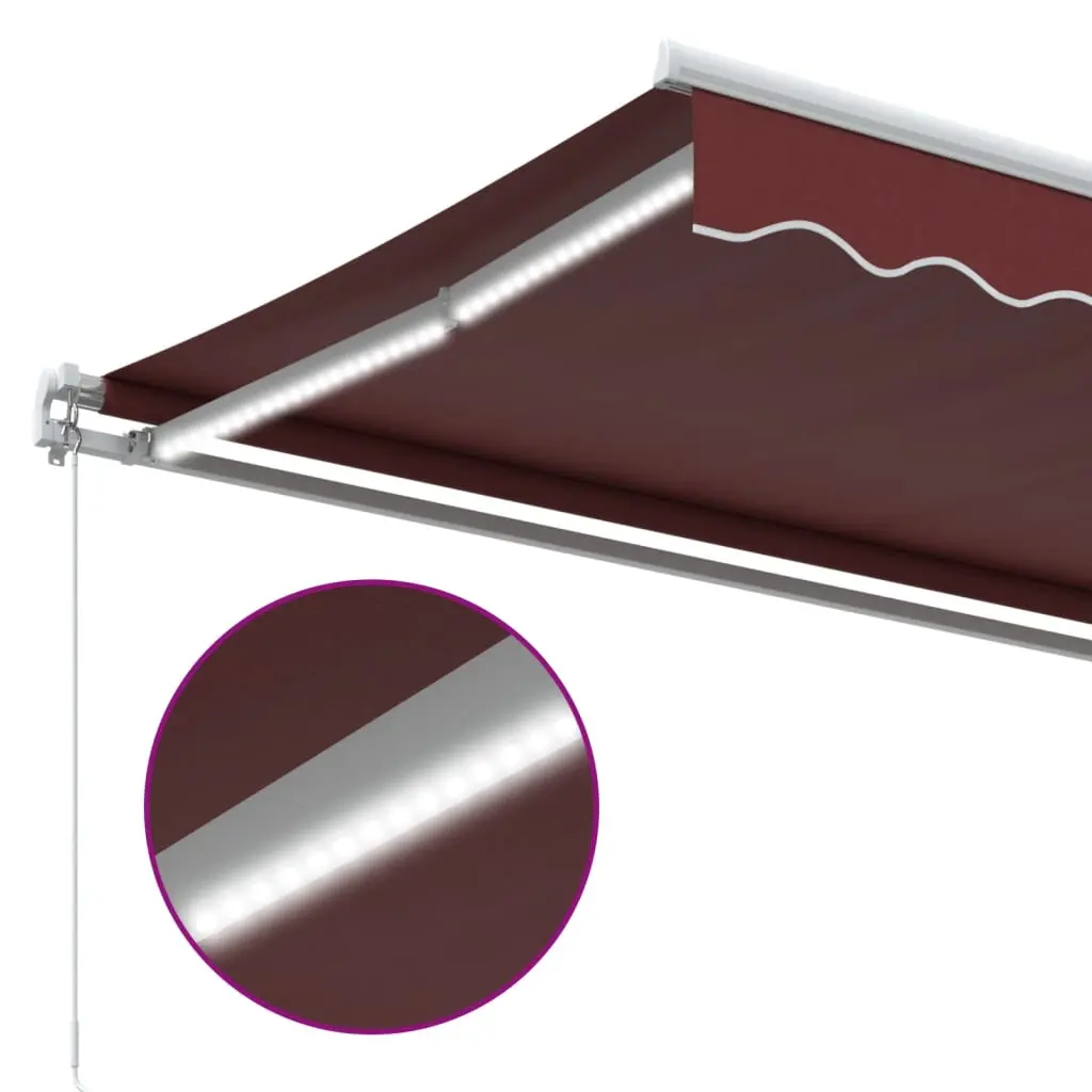 Copertina retractabila VidaXL 3214974 LED 400x300 (Burgundy) - 6