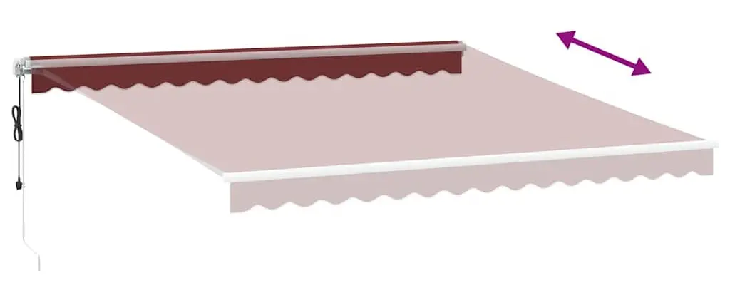 Copertina retractabila VidaXL 3215227 400x300 (Burgundy)