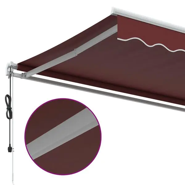 Copertina retractabila VidaXL 3215227 400x300 (Burgundy)