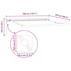 Маркиза выдвижная VidaXL 3215313 300x250 (Burgundy) Thumb