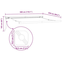 Маркиза выдвижная VidaXL 3215318 300x250 (Burgundy) Thumb