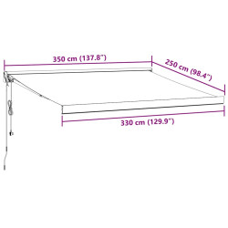 Copertina retractabila VidaXL 3215324 350x250 (Burgundy) Thumb