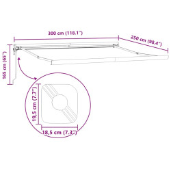 Маркиза выдвижная VidaXL 3215328 300x250 (Burgundy) Thumb