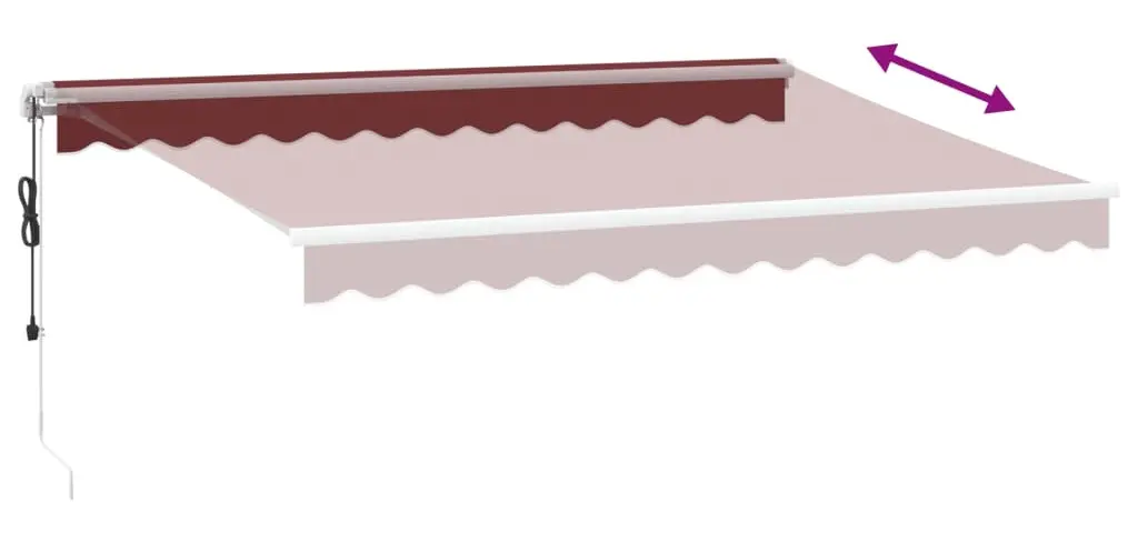 Copertina retractabila VidaXL 3310183 350x250 (Burgundy)