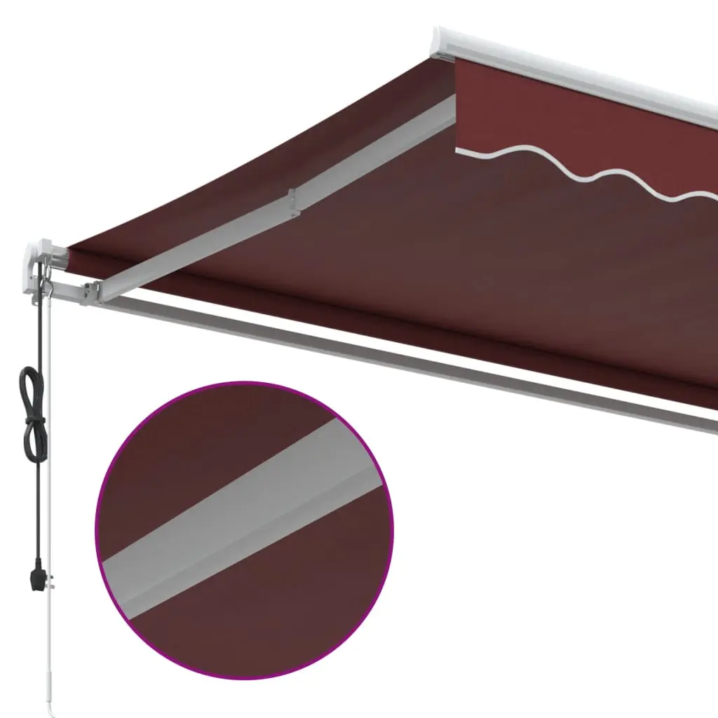 Copertina retractabila VidaXL 3310183 350x250 (Burgundy)